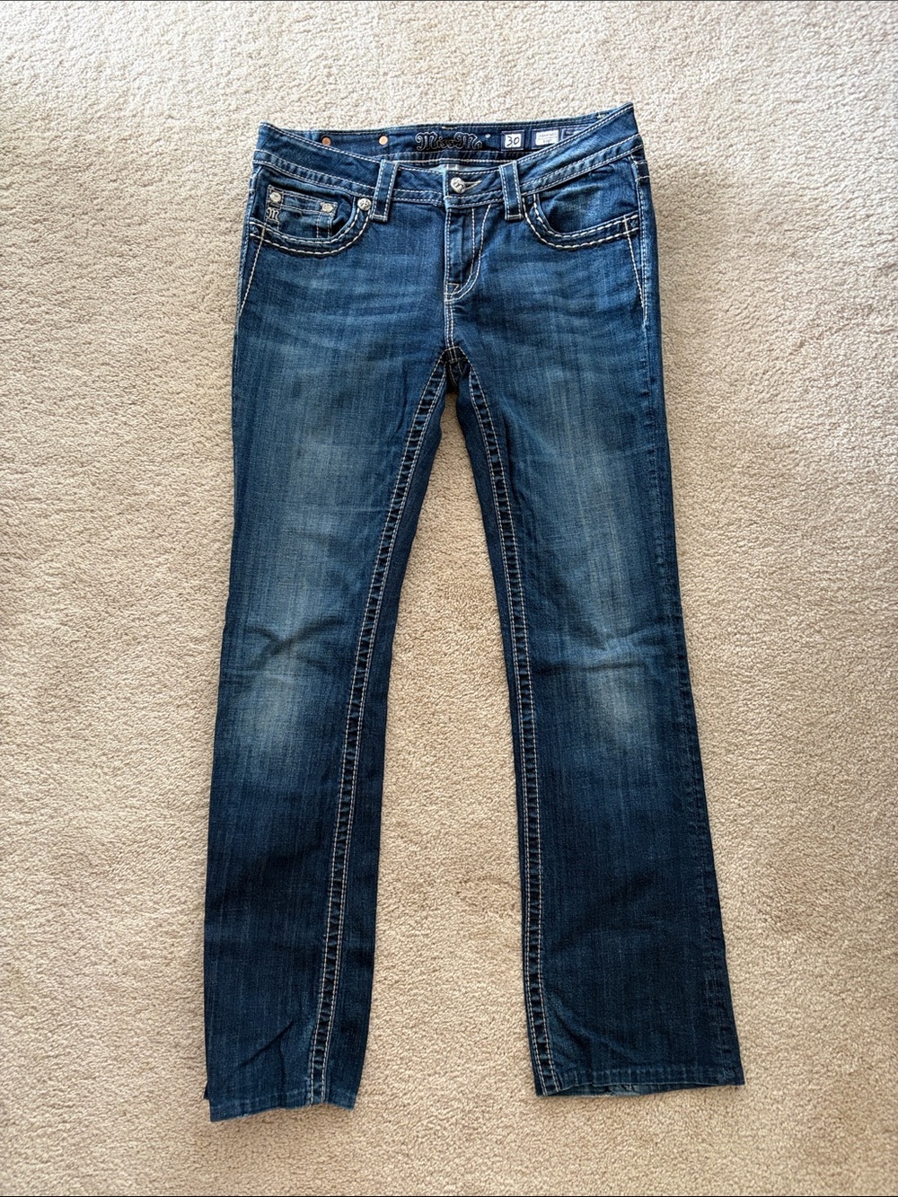 Women's Dark Blue Signature Boot Jeans